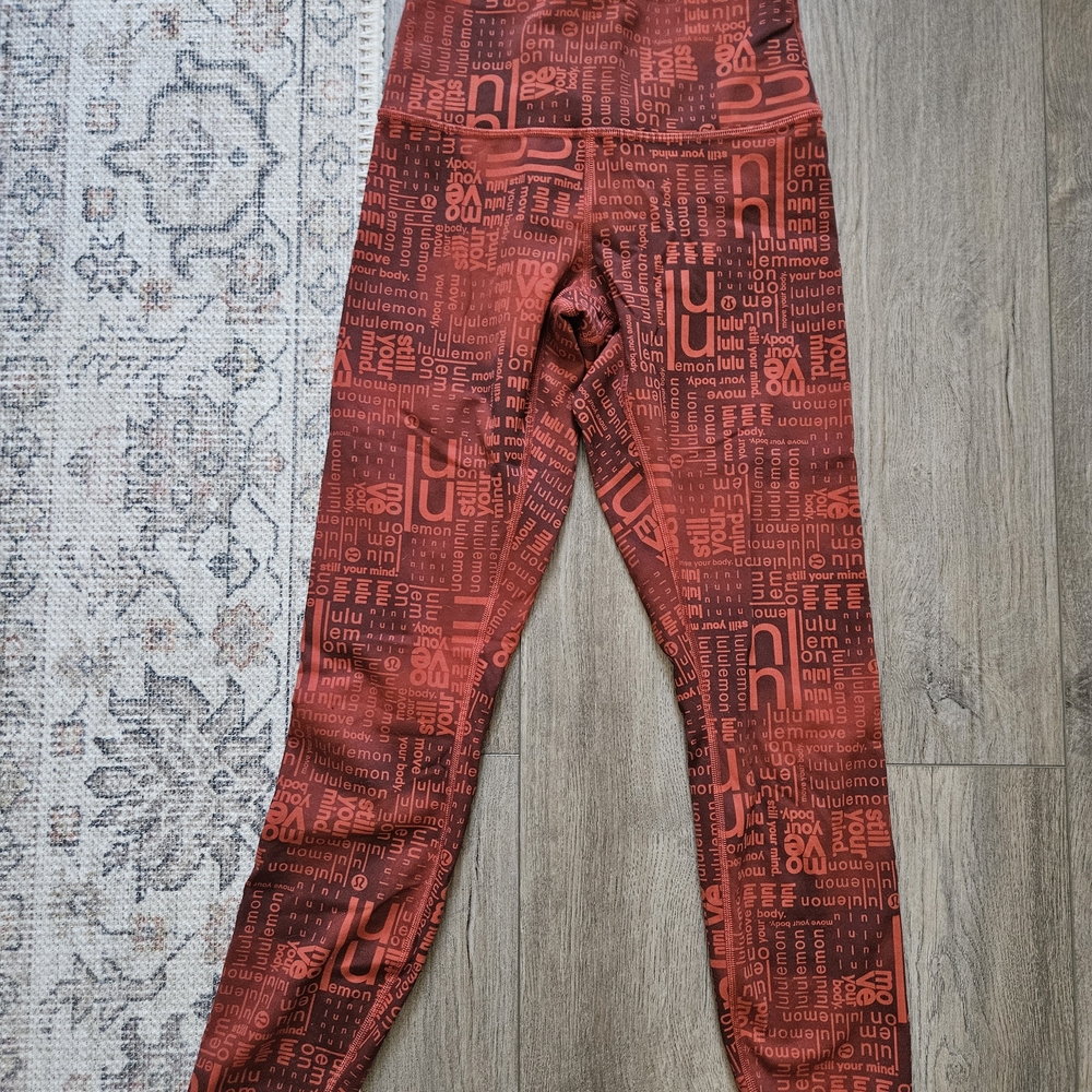 lululemon athletica Red Graphic Leggings
